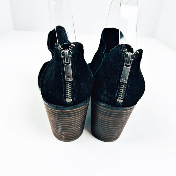 Lucky Brand Suede Peep Toe Booties 10 - Picture 5 of 6